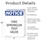 Signmission Fire Sprinkler Test Valve OSHA Notice Sign, Aluminum, 7in W x 10in L, 2PK OS-2PACK-NS-A-710-V-12690 - alternate 2